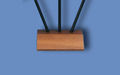 The walnut wood flag base for 3 4x6" desk flags from your smALL FLAGs store.