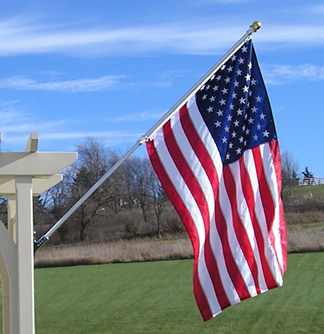 The deluxe star bracket, anti-furl flag pole set from your smALL FLAGs store. Flag not included.