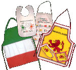 A collection of our patriotic food protectors (aprons, bibs, oven mitts and hot pads) from your smALL FLAGs store.