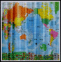 Shower Curtain: Map of the World with Flags
