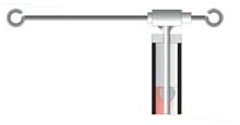 Detail of the swivel arm of the Black, Heavy-Duty Telescopic Windsock Pole from smALL FLAGs.