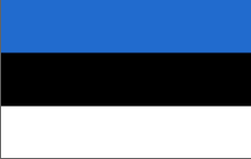 The flag of Estonia.