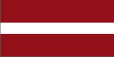 The flag of Latvia.