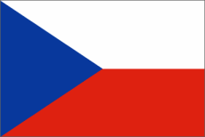 The flag of the Czech Republic.