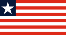 The flag of Liberia.