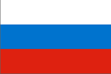 The flag of Russia.