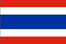 The flag of Thailand.