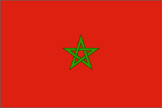 The flag of Morocco