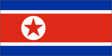 The flag of North Korea