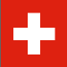 The flag of Switzerland.